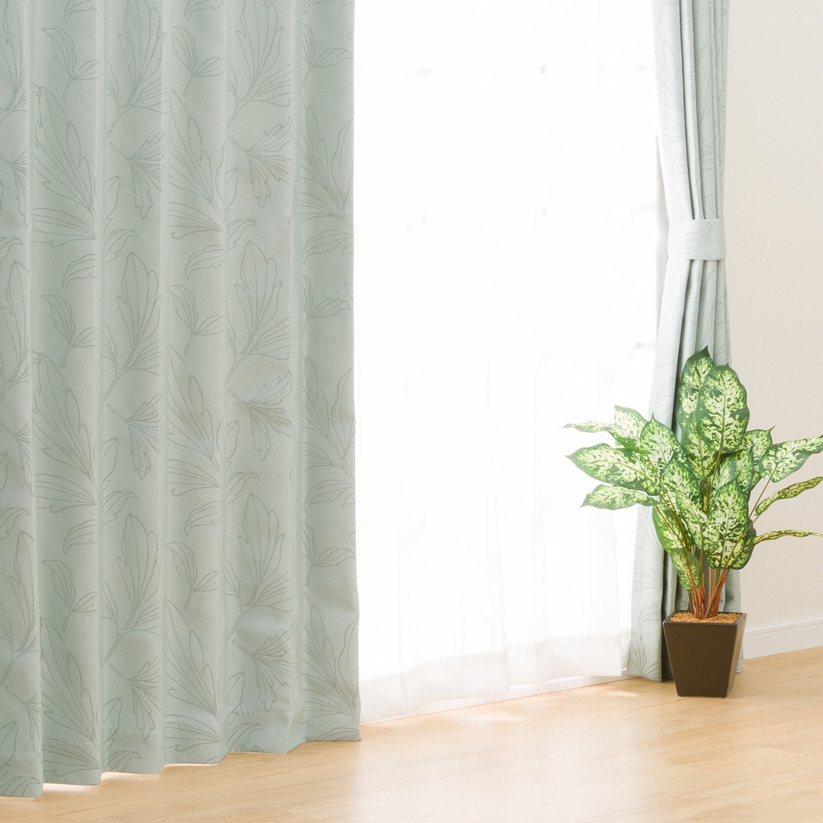 遮熱・遮音・遮光1級ドレープカーテン (DH09 グリーン)   デコホーム