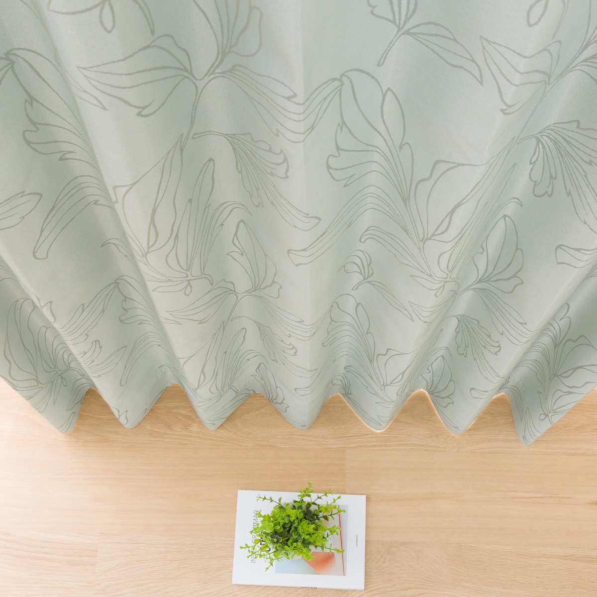 遮熱・遮音・遮光1級ドレープカーテン (DH09 グリーン)   デコホーム