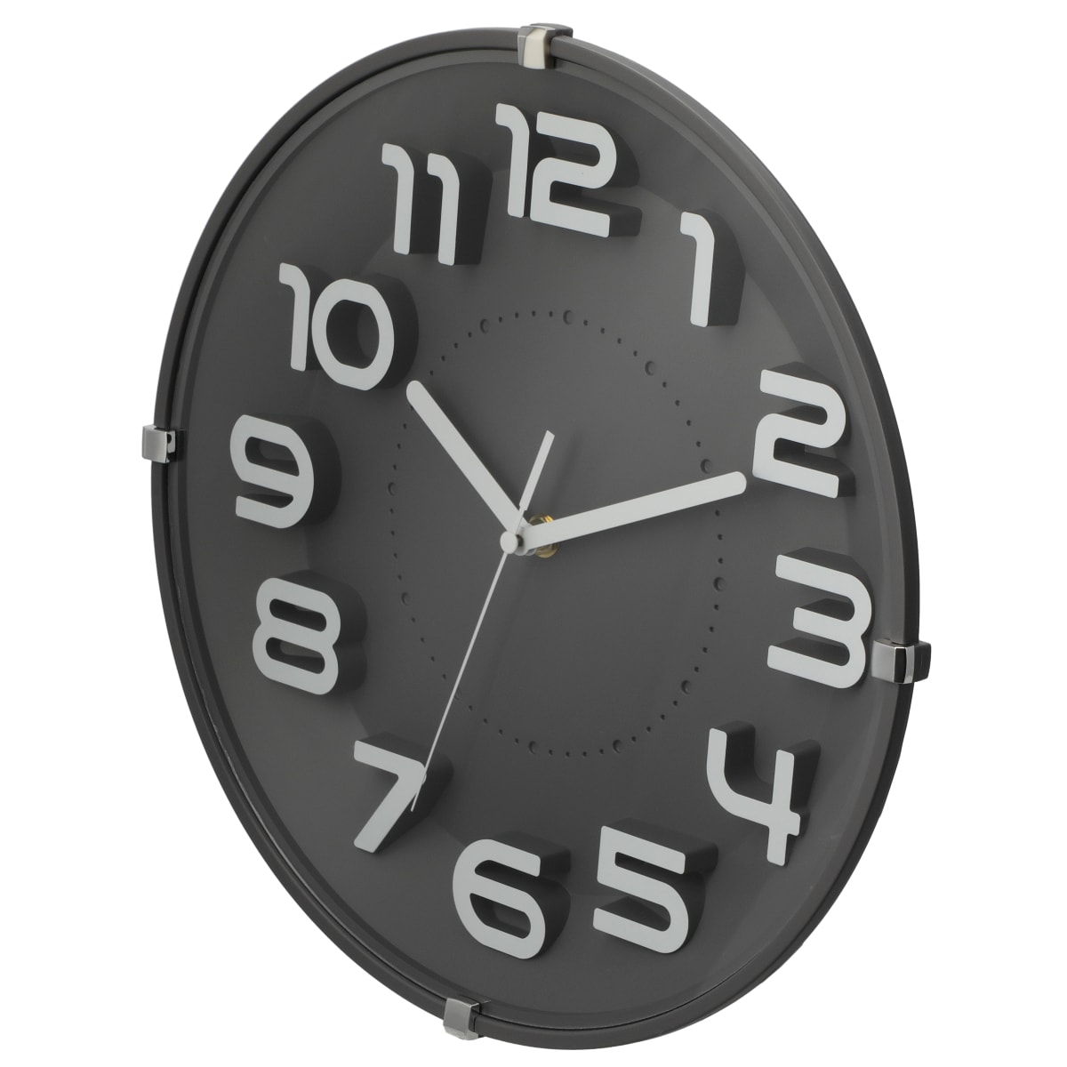 静音秒針 掛け時計 (DF-5831GY)   デコホーム