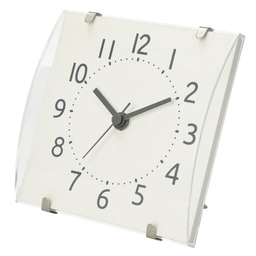ニトリの静音秒針 置き掛け兼用時計 (WH AR01)   デコホーム(インテリア雑貨)