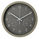 静音秒針 温湿度計付き 掛け置き兼用時計 (30QT GY FR887) ニトリ 【玄関先迄納品】 デコホーム
