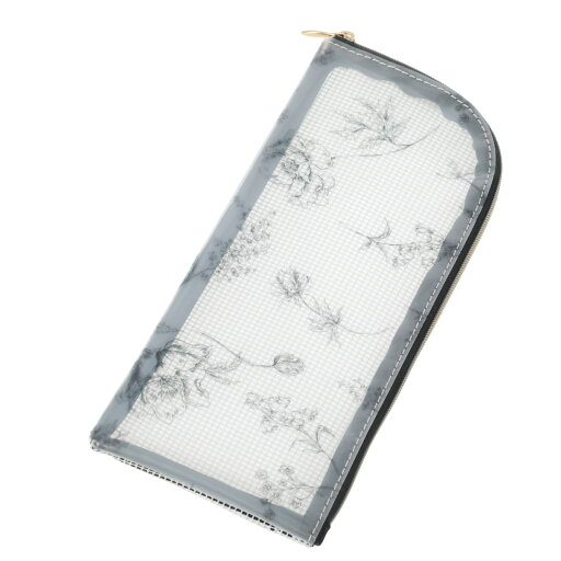 ニトリの歯ブラシポーチ(BW花ラインアート柄)   デコホーム(インテリア雑貨)