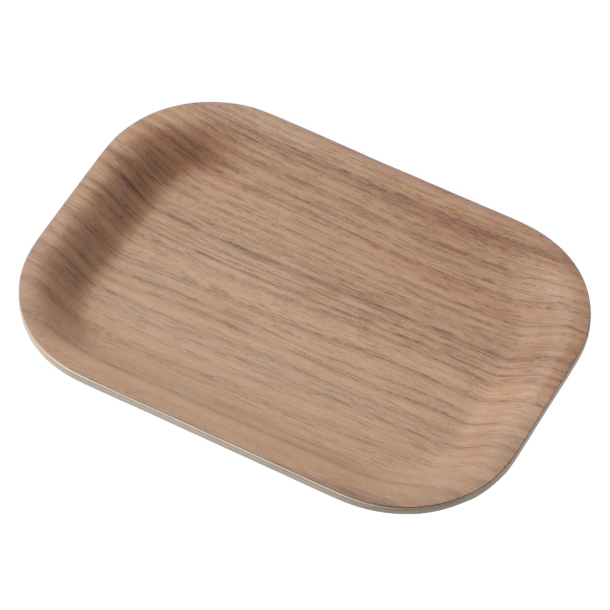 すべりにくい木製トレー SS (BR GF18)   デコホーム
