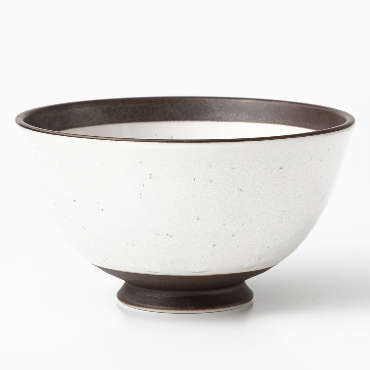 超軽量飯椀　中　カル：エクレ　デコ　錆 (白唐津)   デコホーム