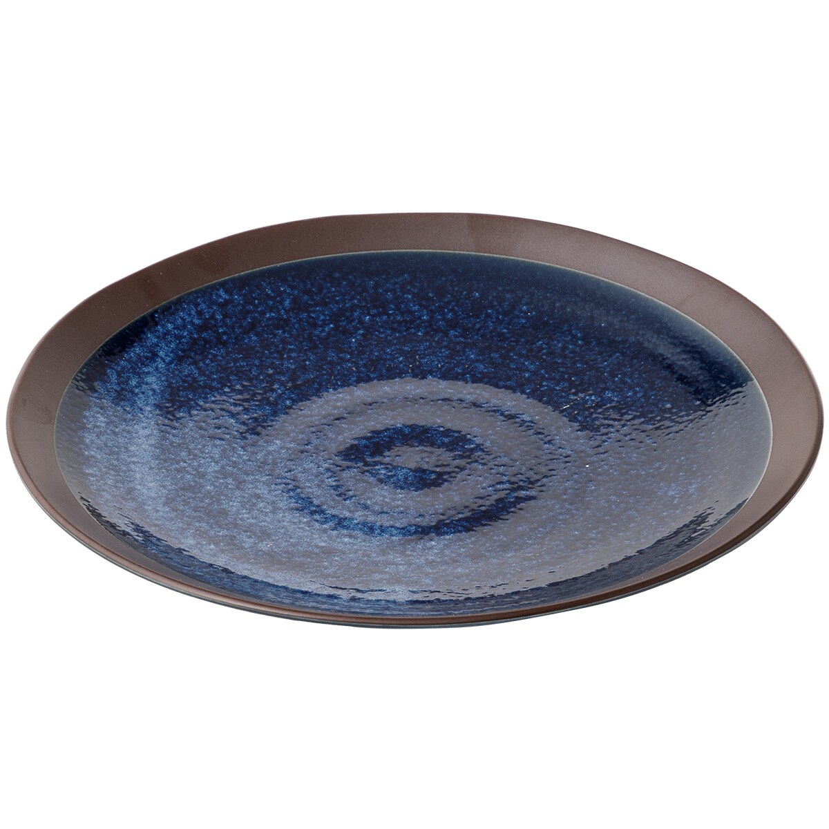 【エントリーで全商品P5倍】超軽量特大皿　カル：エクレ　デコ　錆 (窯変紺) ニトリ 【玄関先迄納品】 デコホームのサムネイル