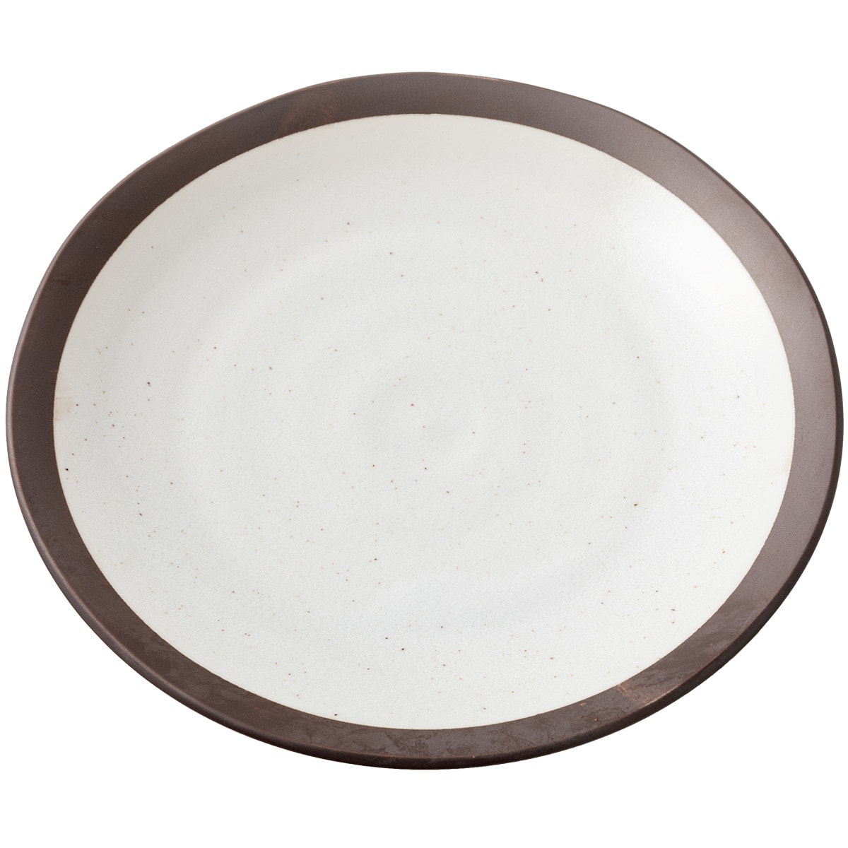 ニトリの超軽量大皿　カル：エクレ　デコ　錆 (白唐津)   デコホーム(キッチン)