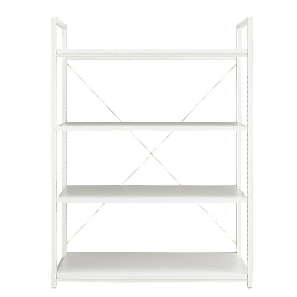 [幅126cm]オープンシェルフ(パイパー126WH)   【1年保証】