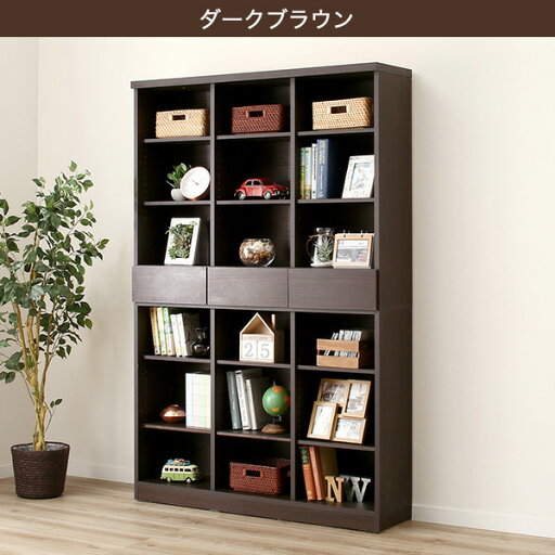 [幅120cm]オープン書棚 (アデル120BS)  【完成品・配送員設置】 【5年保証】