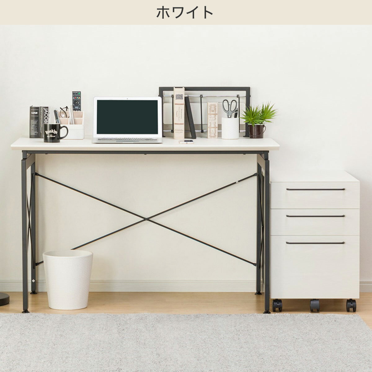 [幅120cm]デスクワゴンセット (サーヤ)   【新生活】