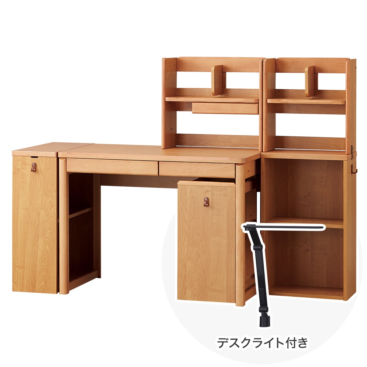 【広島・山口・九州専用商品】[幅100cm] くみあわせデスク (メルシーSTK ブラック色ライト付きLBR)  【配送員設置】 【【デスク】5年【ライト】1年保証】