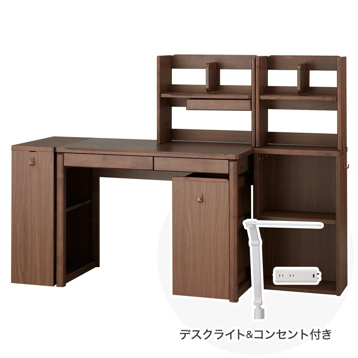 【広島・山口・九州専用商品】[幅100cm] くみあわせデスク (メルシーSTK ホワイト色ライト+コンセントBOX付きMBR)  【配送員設置】 【【デスク】5年【ライト+コンセントボックス】1年保証】