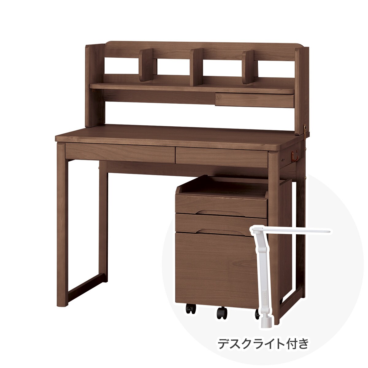 【広島・山口・九州専用商品】[幅100cm] ロータイプデスク (メルシーTK ホワイト色ライト付きMBR)  【配送員設置】 【【デスク】5年【ライト】1年保証】