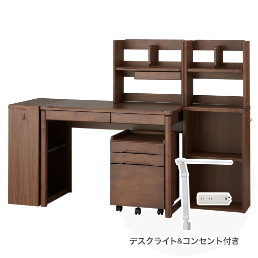 ニトリの【広島・山口・九州専用商品】[幅100cm] くみあわせデスク (メルシーTK ホワイト色ライト+コンセントBOX付きMBR)  【配送員設置】 【【デスク】5年【ライト+コンセントボックス】1年保証】(子供用インテリア)