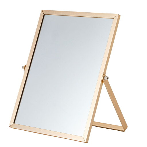 ニトリの卓上ミラー(アルミフレーム2DH-GO)   デコホーム(インテリア雑貨)