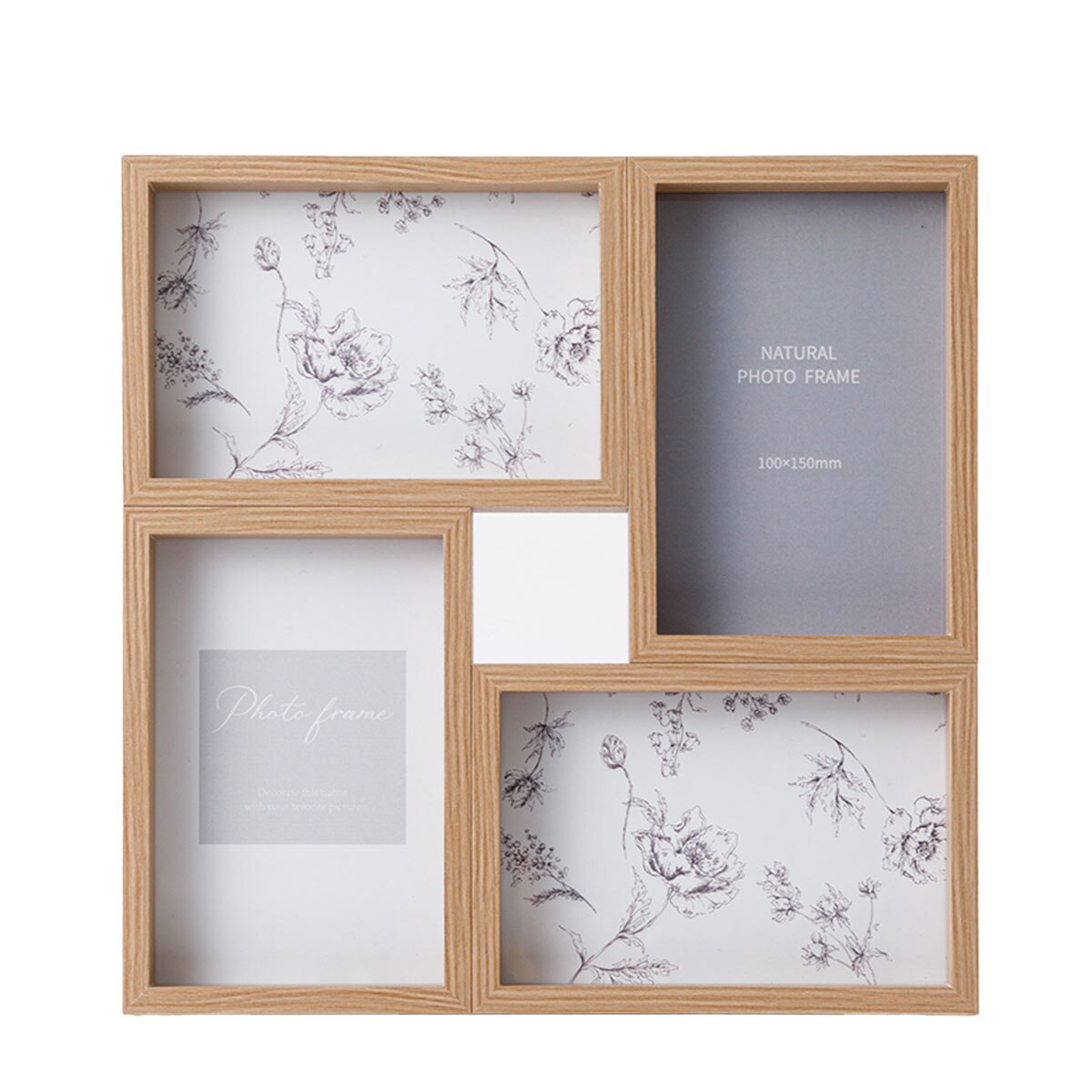 4面フォトフレーム(DH ミドルブラウン)　  デコホーム