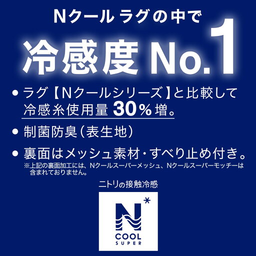 エントリーでP5倍！低反発ウレタン入り接触冷感グラデーションラグ(NクールSPグラデi-n 185X185)   【1年保証】