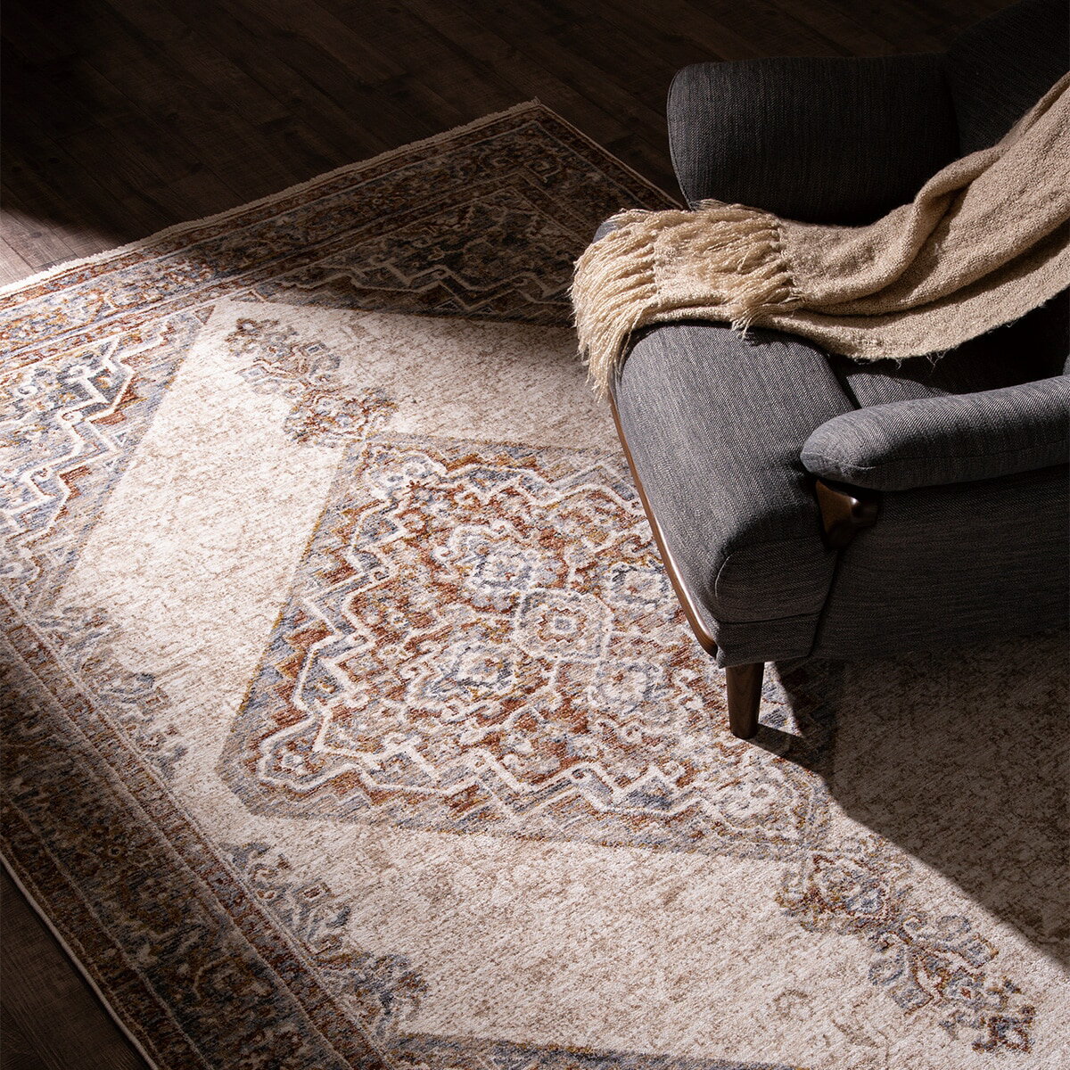 ニトリの[幅200cm] アクセントラグ(Nカミラ 200X285)(ラグ・マット)