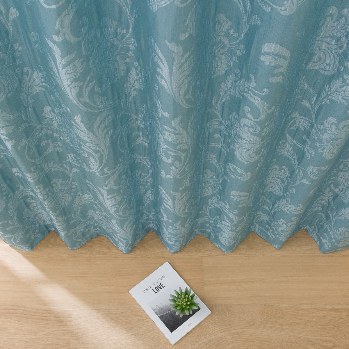 裏地付き 遮光2級・遮熱カーテン(RK006 ブルー）