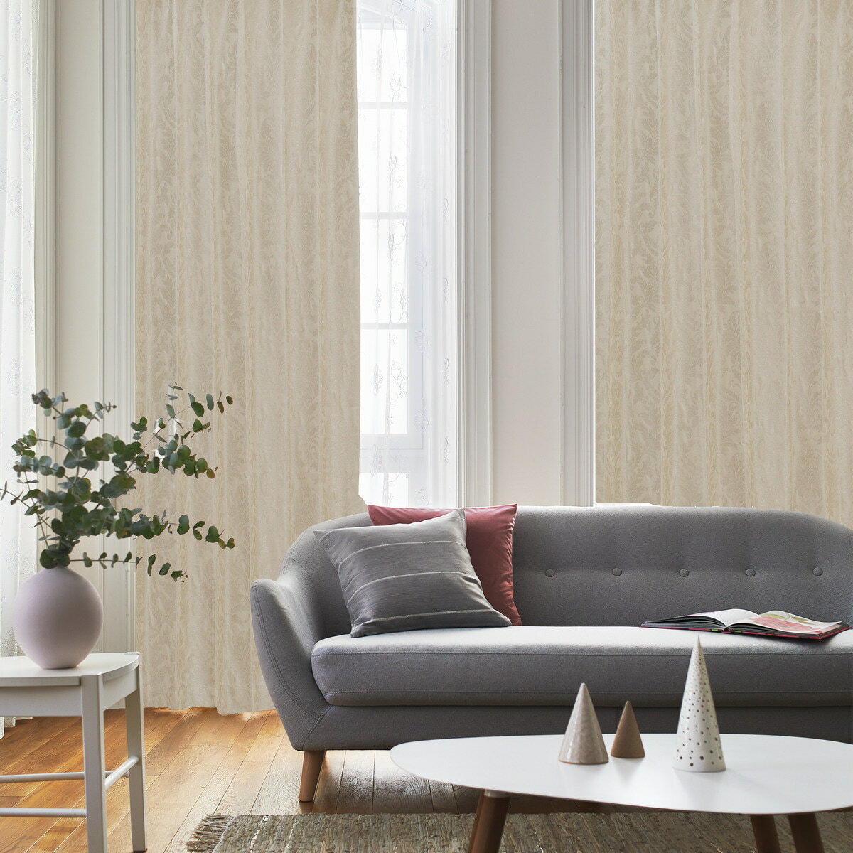 遮光2級・遮熱カーテン(PK009 アイボリー)