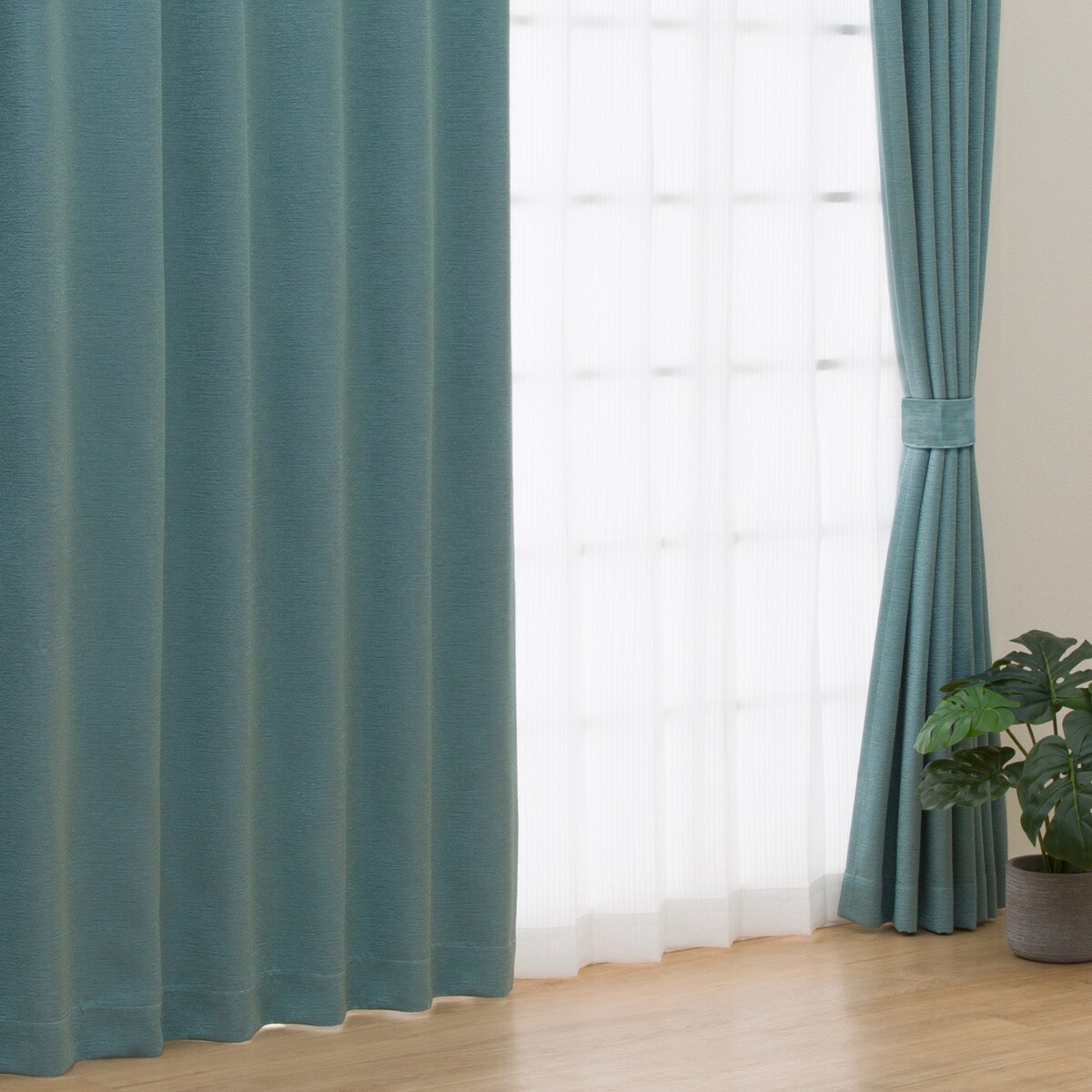 遮光2級・遮熱カーテン(PK020 グリーン)