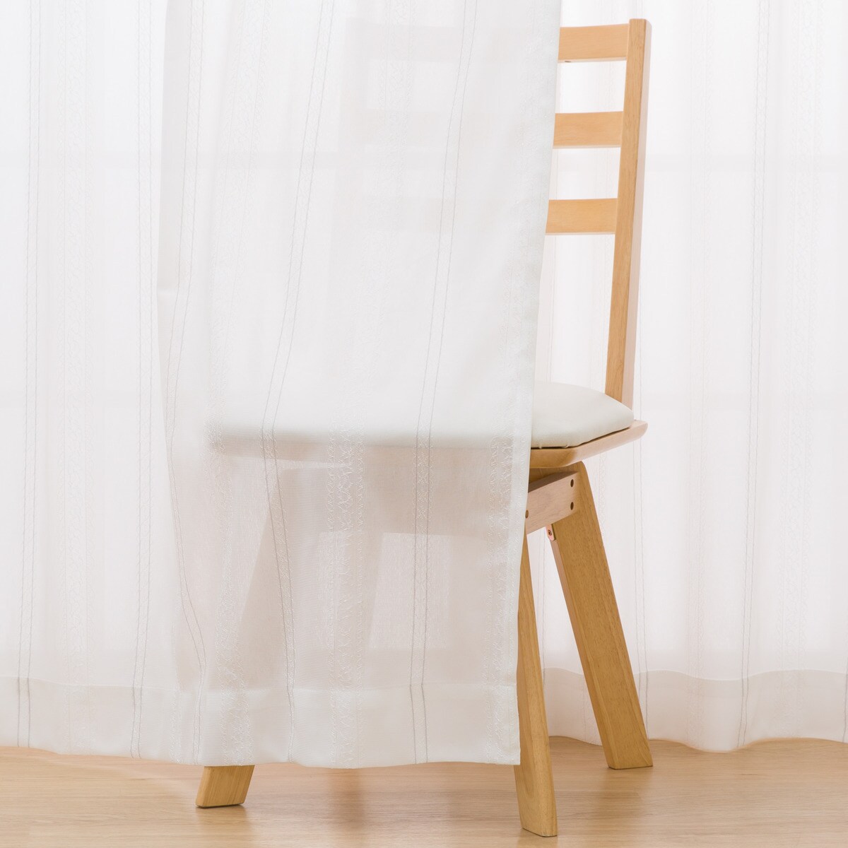 遮熱・ミラーレースカーテン (カンナ2 グレー)