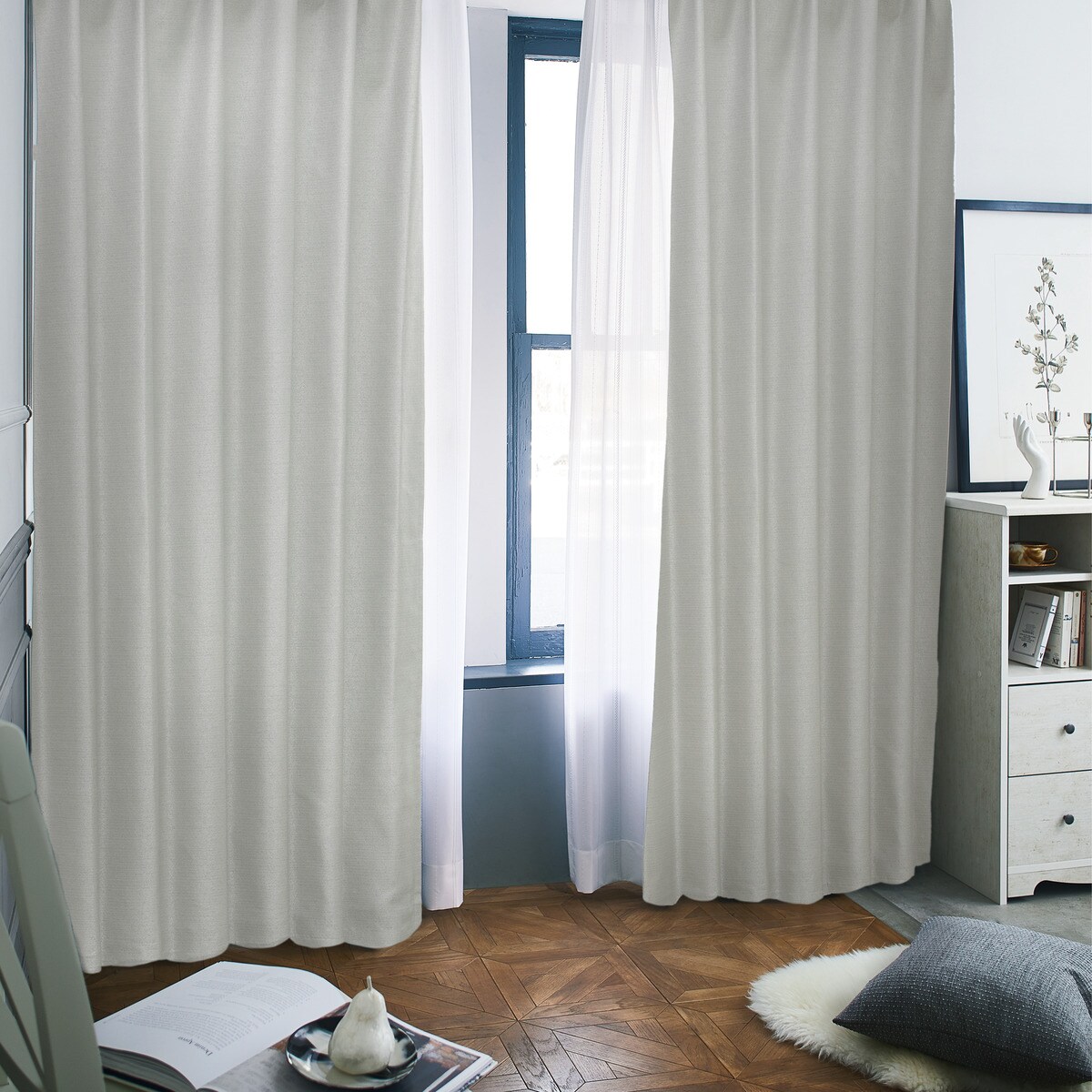 裏地付き 遮光2級・遮熱カーテン(RK011 グレー）