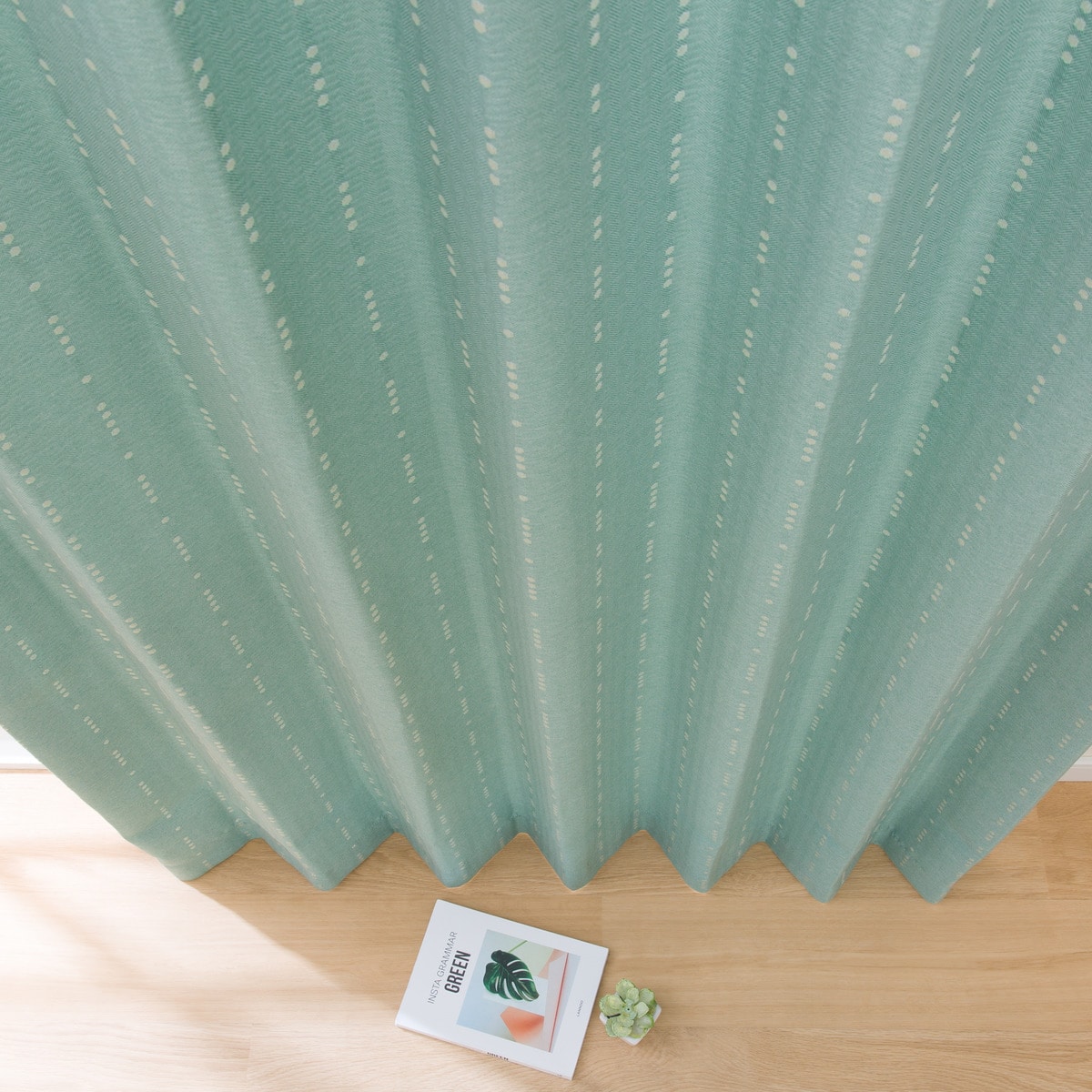 遮光2級・遮熱カーテン＆遮熱・遮像レース4枚セット (RP003) グリーン