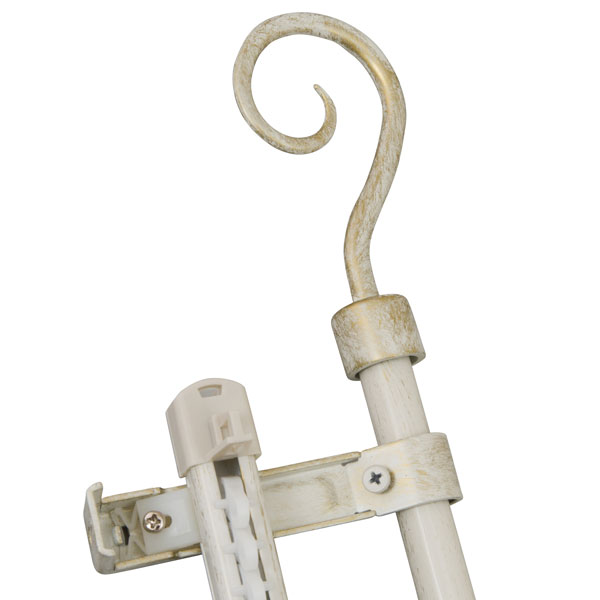 伸縮式 カーテンレールセット(1M/W フック リングランナー WH)