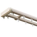 伸縮式 木目調静音カーテンレール(KR4 WH 3M/W)【玄関先迄納品】