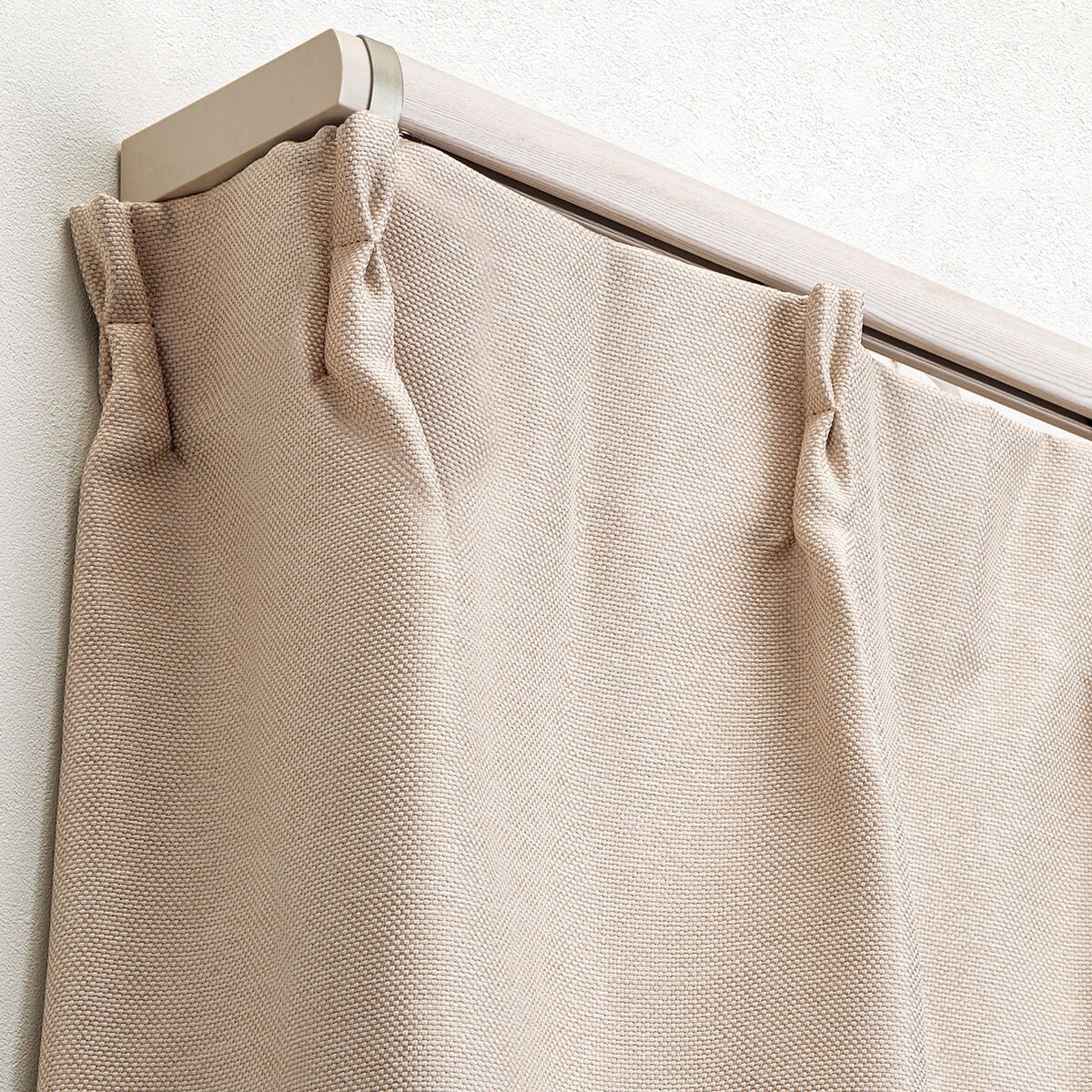 伸縮式 木目調静音カーテンレール(KR4 WH 3M/W)