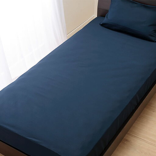 ニトリの厚さ38cmまで入る マルチすっぽりシーツ シングル(サンドポイント3NV S)(布団・寝具)