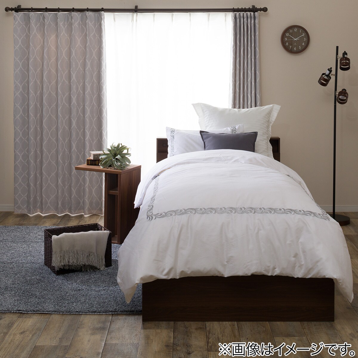 ひもなしラクラク掛け布団カバー クイーン(Nグリップサシャ Q) 掛布団カバー 掛けふとんカバー 掛ふとんカバー   【1年保証】