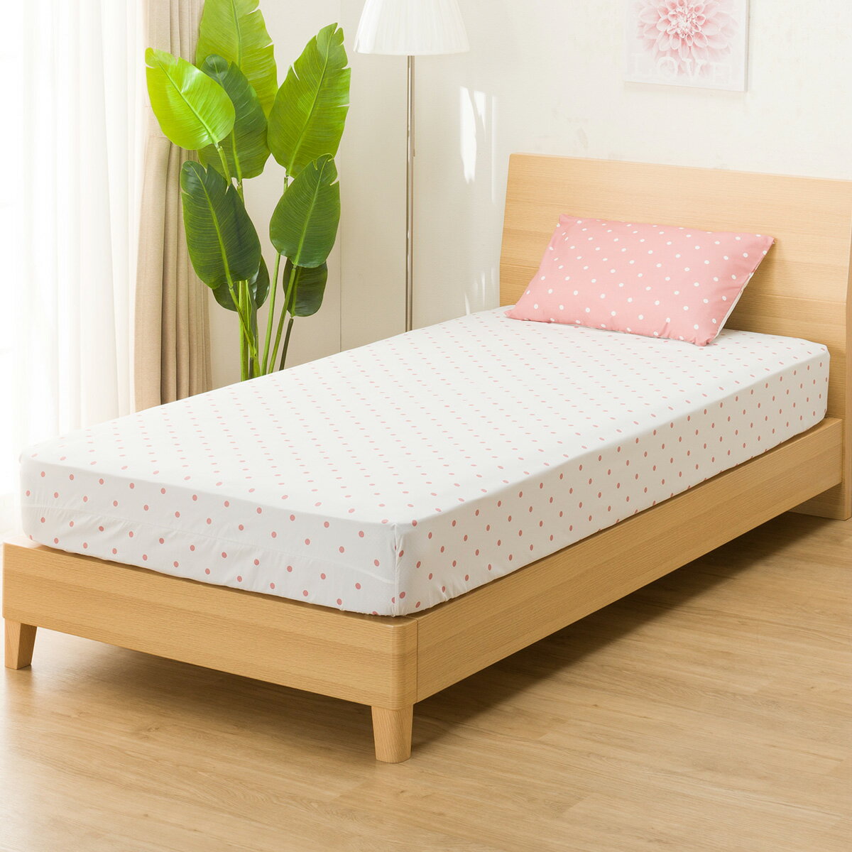 ふとんベッド共通カバー3点セット　シングル(ドットRO)   【1年保証】