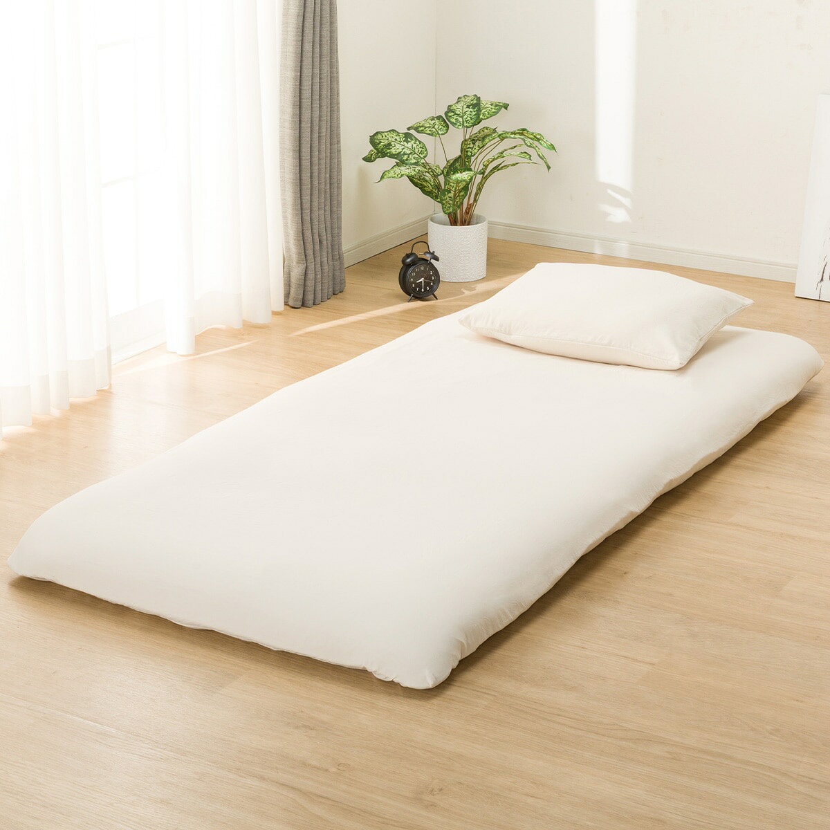 ふとんベッド共通カバー3点セット　シングル(PウォッシュBE)   【1年保証】