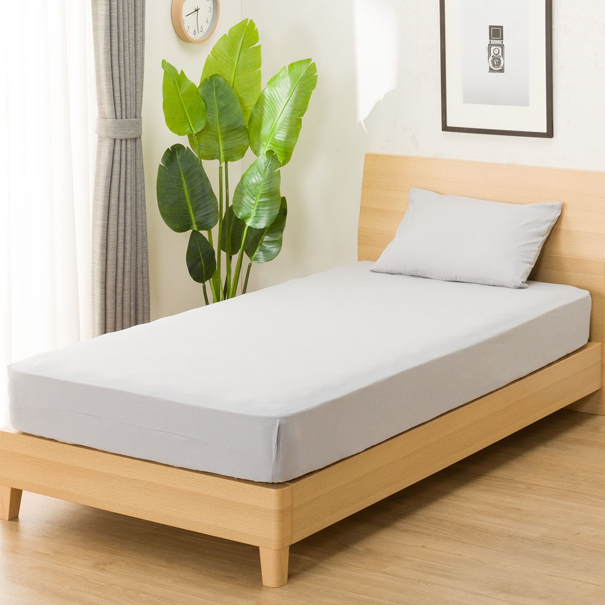 ふとんベッド共通カバー3点セット　シングル(PウォッシュGY)   【1年保証】