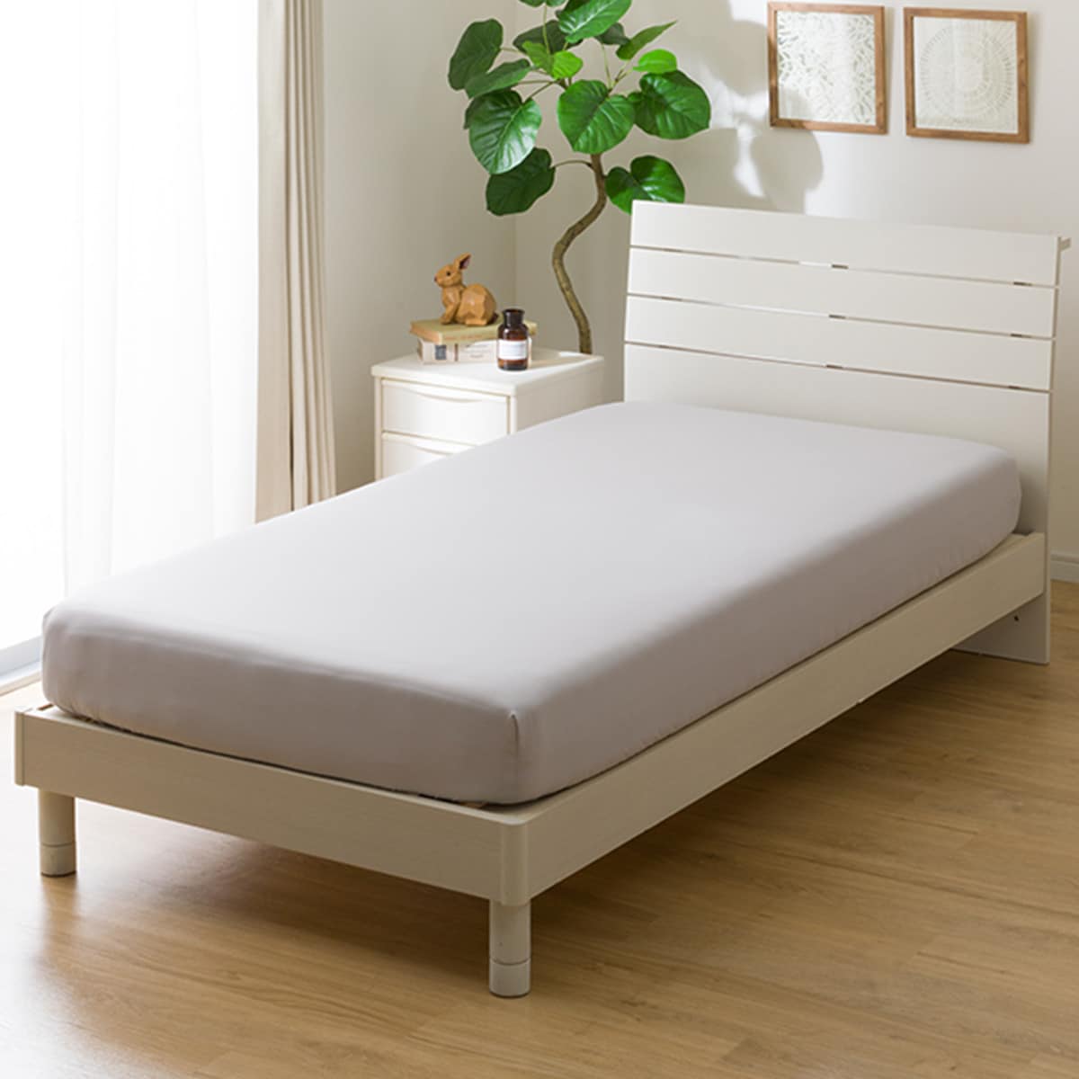 布団・ベッド共通カバー3点セット シングル(BLGY SC04)