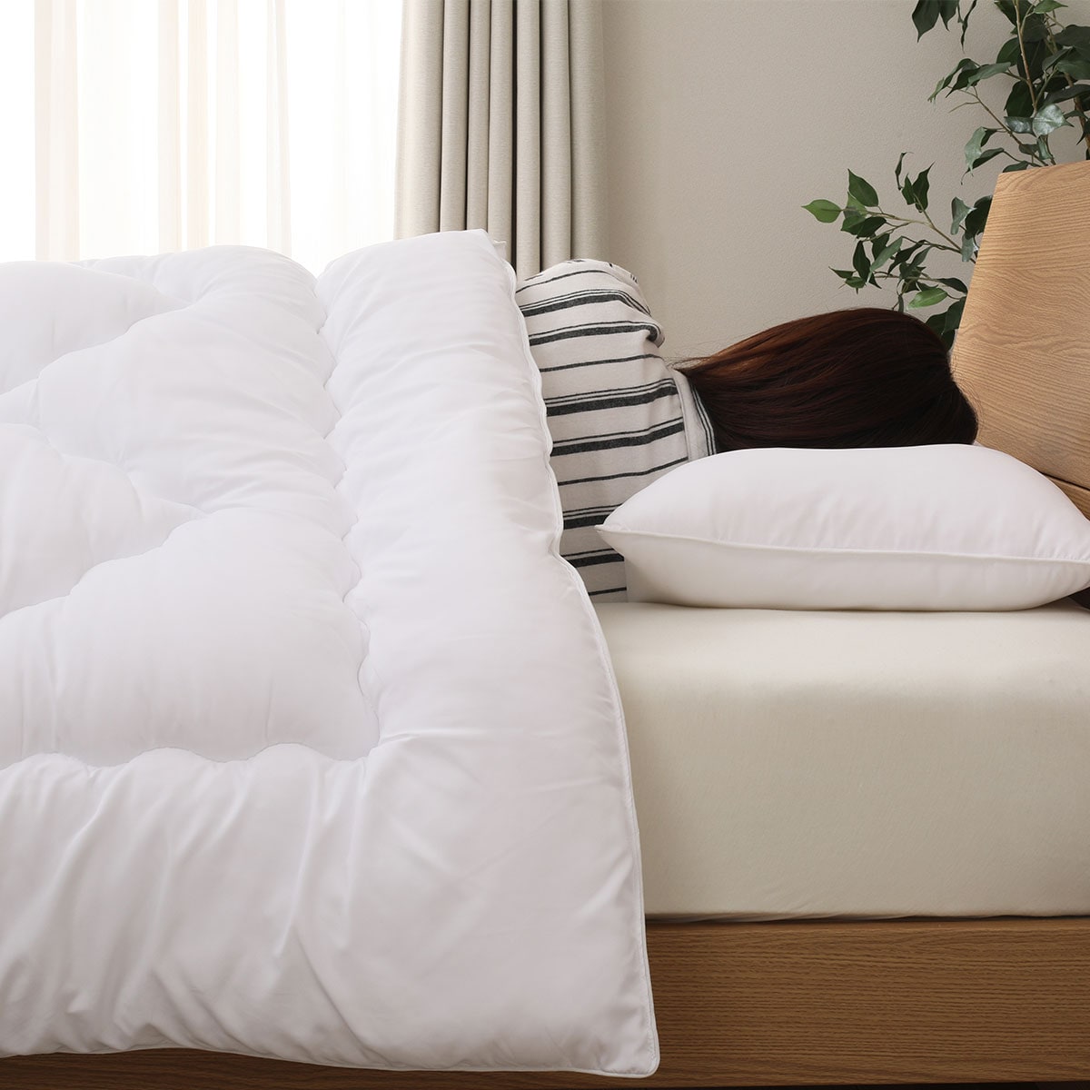 ハウスダスト対策掛ふとん シングル(Nクリーンバスター S)   【1年保証】  洗える ハウスダスト 花粉症 アレルギー対応 洗濯機ok 抗菌 防臭