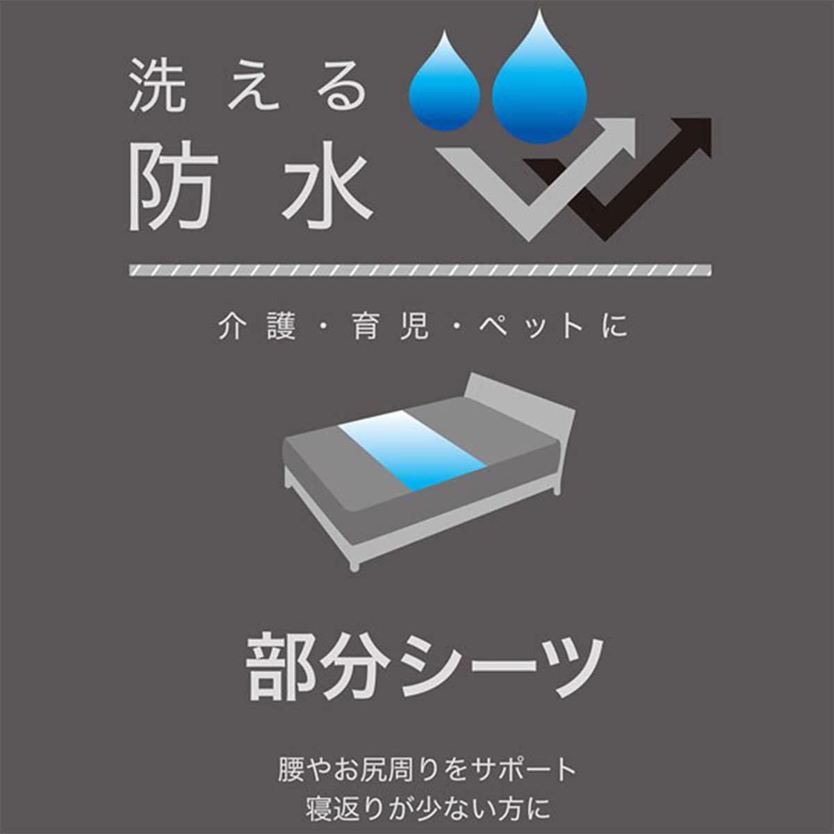速効消臭防水シーツ(ダイ100X140)ニトリ【玄関先迄納品】【1年保証】〔合計金額11000円以上送料無料対象商品〕
