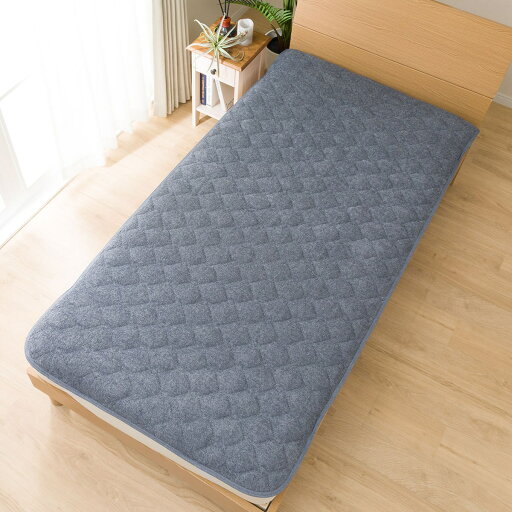 ニトリのゴムバンド付き敷きパッド セミダブル(コットンパイルビンテージnSD)   【1年保証】(布団・寝具)