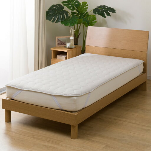 ニトリのゴムバンド付き敷きパッド セミダブル(コットンリネンコン SD MO S2318)   【1年保証】(布団・寝具)