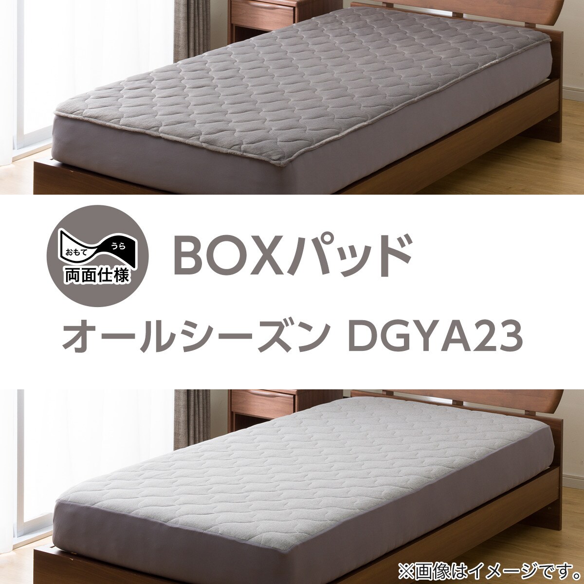 両面使える BOXパッド(オールシーズン DGYA23)　シングル セミダブル ダブル