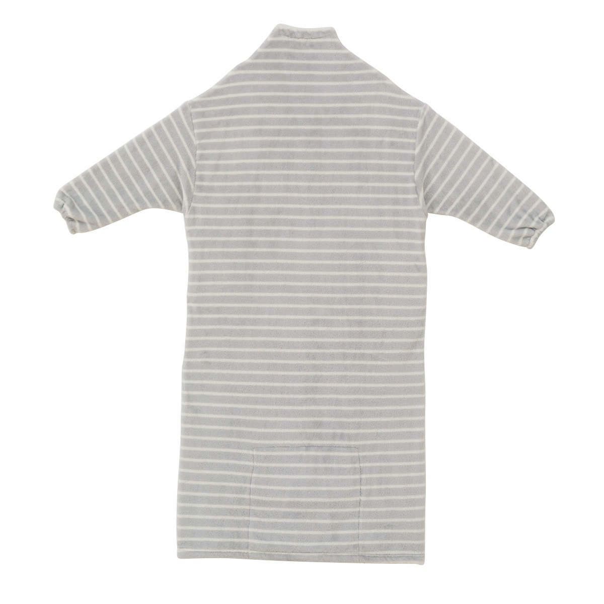 着る毛布 ロング丈(NWi-n ロングV GY ボーダー M)   【1年保証】