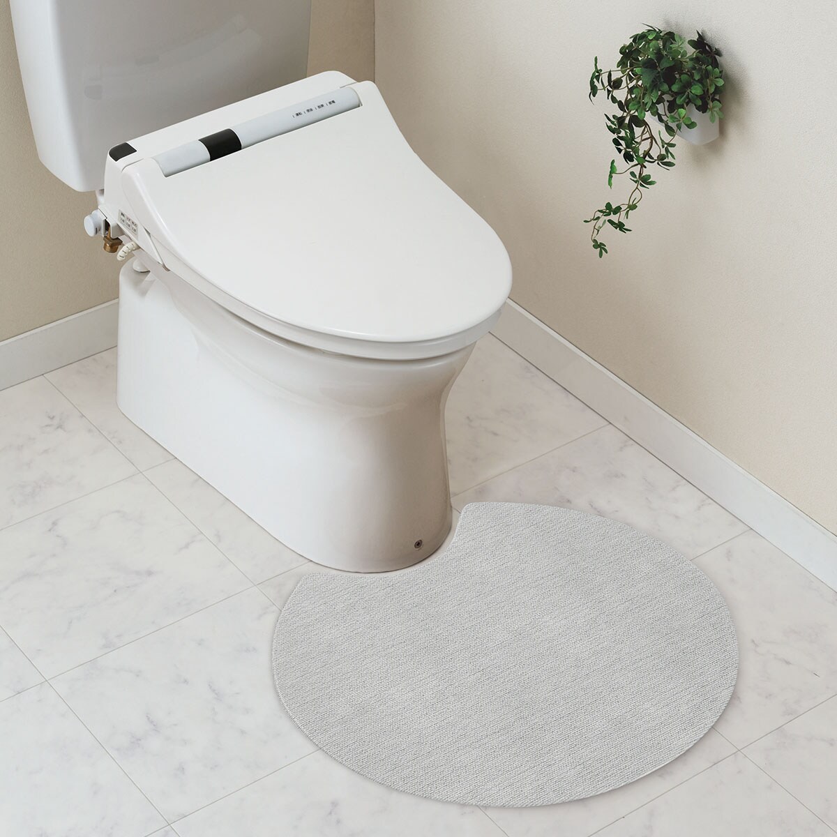 拭けるトイレマット(ミックスGYエンケイ JQ12) ニトリ 【玄関先迄納品】のサムネイル