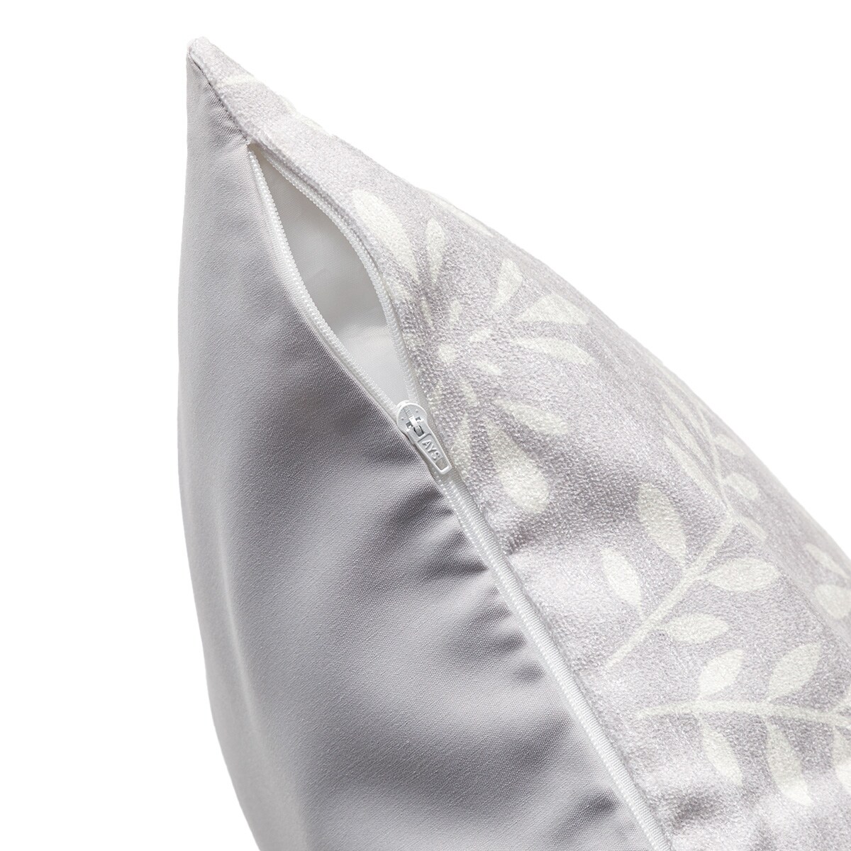 クッションカバー(シェニールリーフ SL001 GY 45×45cm)