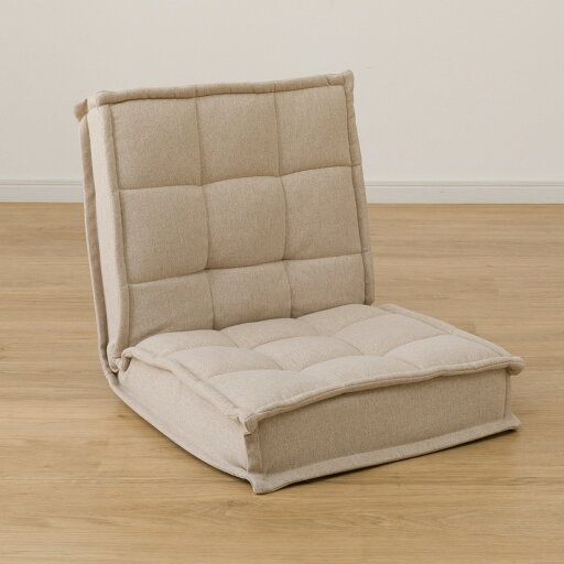 【エントリーでP5倍】 [幅46cm] コンパクト座椅子(LC-A02SQ BE)   【1年保証】