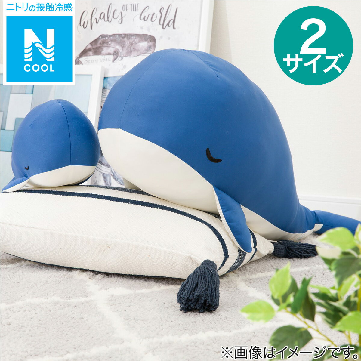 ひんやりぬいぐるみ クジラ(Nクール クジラ FA01C-G)【玄関先迄納品】