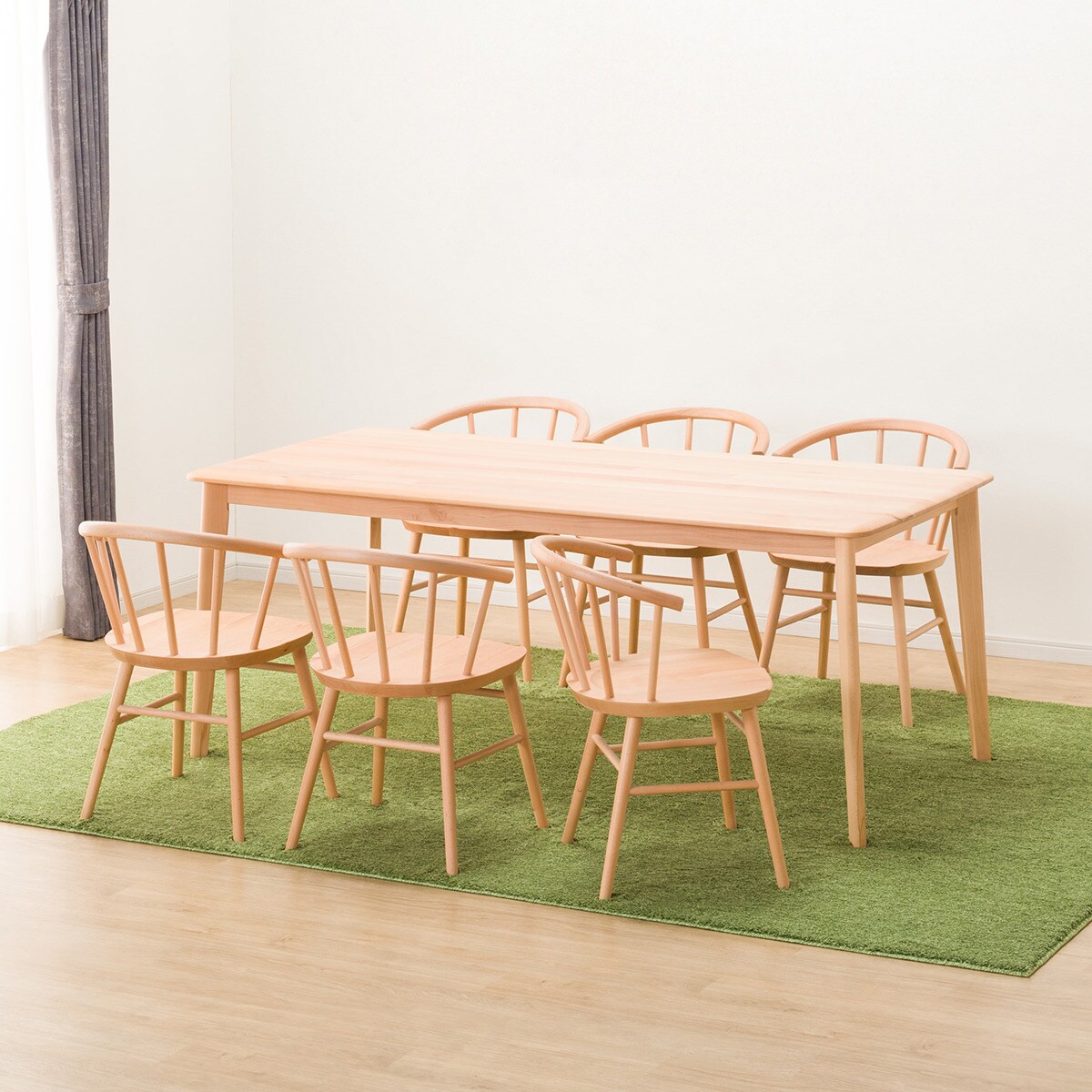 ダイニングテーブル7点セット (NコレクションT-01 180 NA/C-53 NA)  【配送員設置商品】 【5年保証】