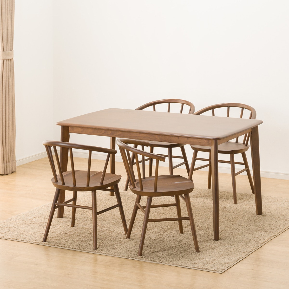 ダイニングテーブル5点セット (NコレクションT-01 135 MBR/C-53 MBR)  【配送員設置商品】 【5年保証】