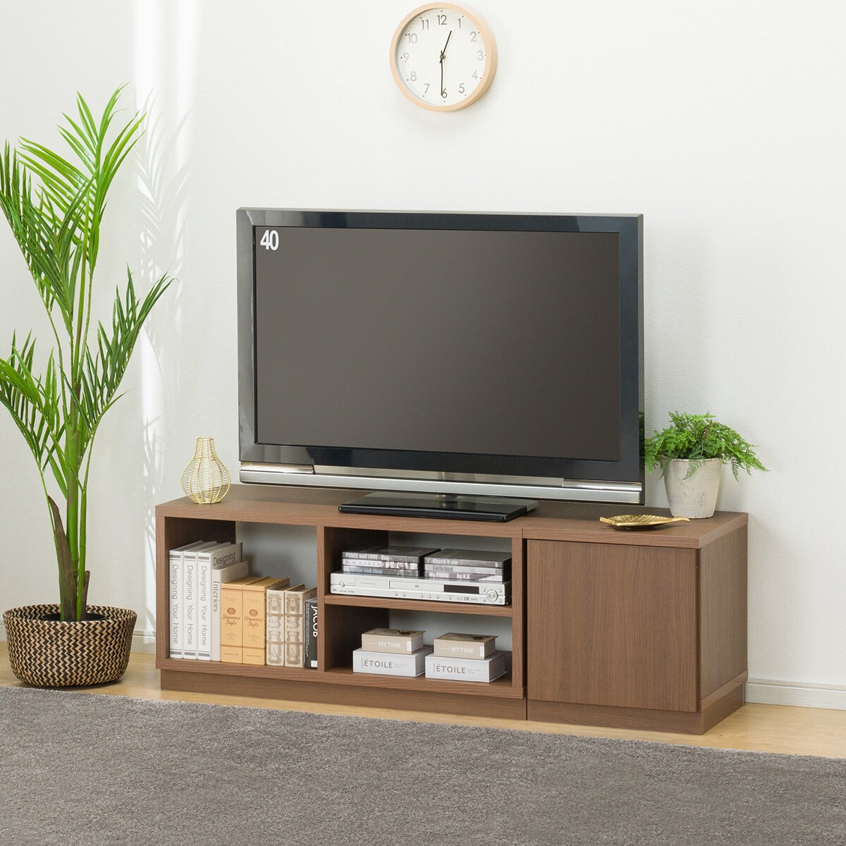 ローボードTU01セット(ローボード90/サイドBOX 40扉) ニトリ