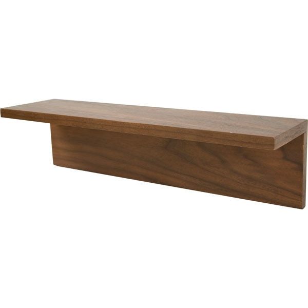 L型ウォールシェルフ アルブル 幅60cm (ミドルブラウン)